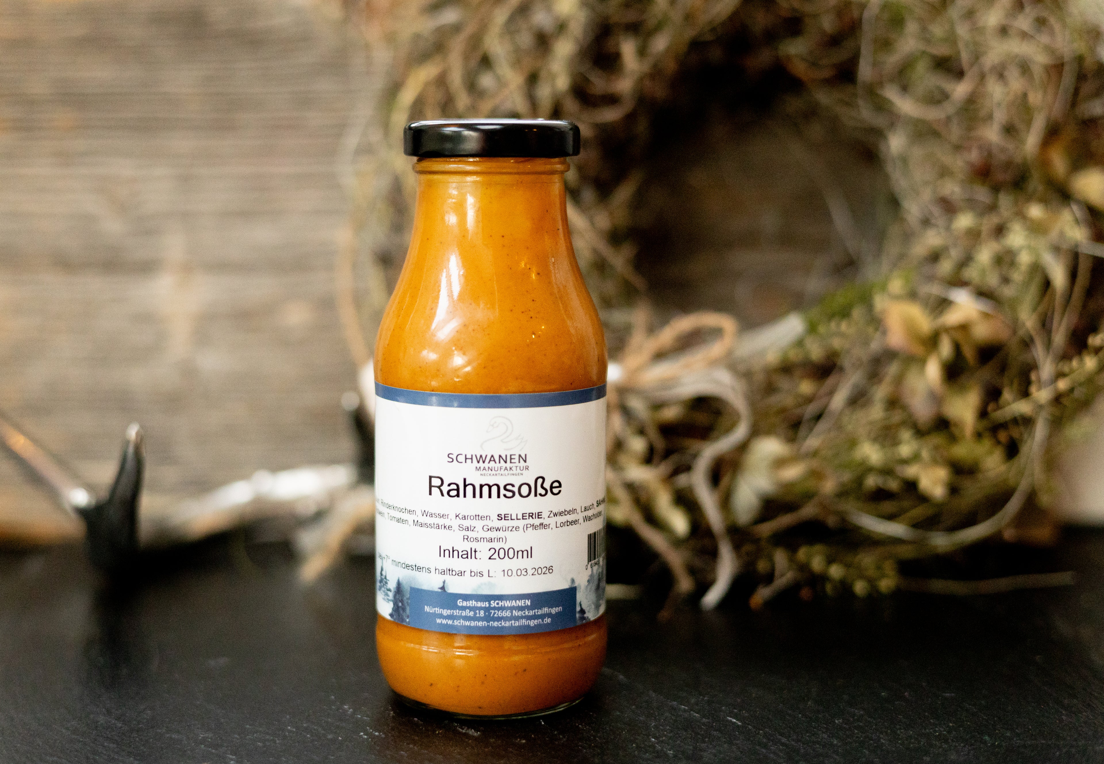 Rahmsoße in der Flasche