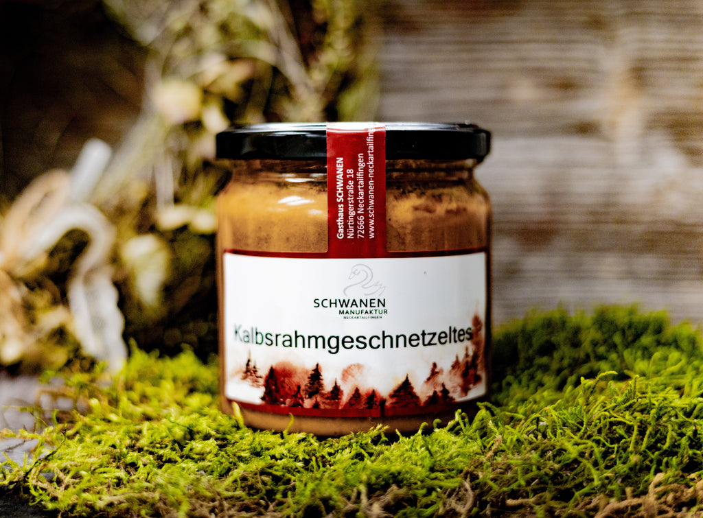 Kalbsrahmgeschnetzeltes im Glas